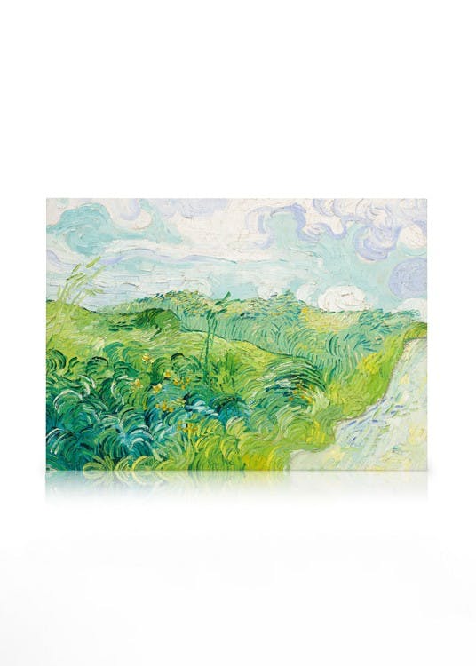 Canvas Prints Van Gogh - Green Wheat Fields, Auvers Canvas print (30x40 cm - Oak Frame)
