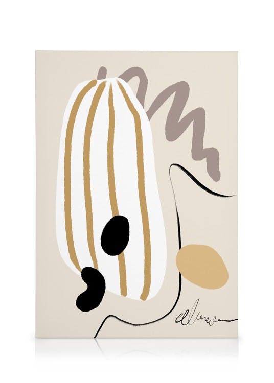 Canvastavlor Abstract Still Life No1 Canvastavla (30x40 cm - Svart ram)