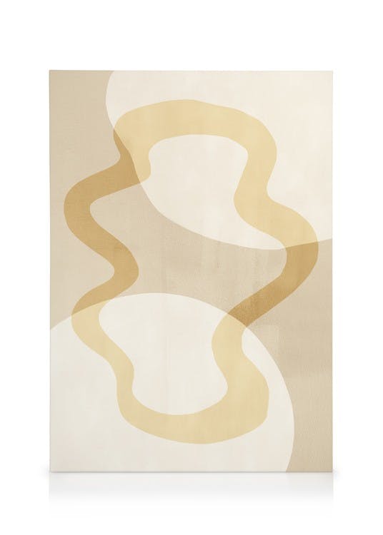 Canvastavlor Abstract Yellow Shapes No2 Canvastavla (50x70 cm)