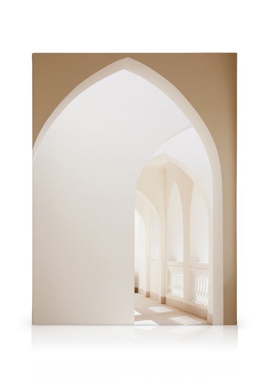 Obrazy na płótnie Beige Arches Obraz na płótnie (30x40 cm - Czarna ramka)