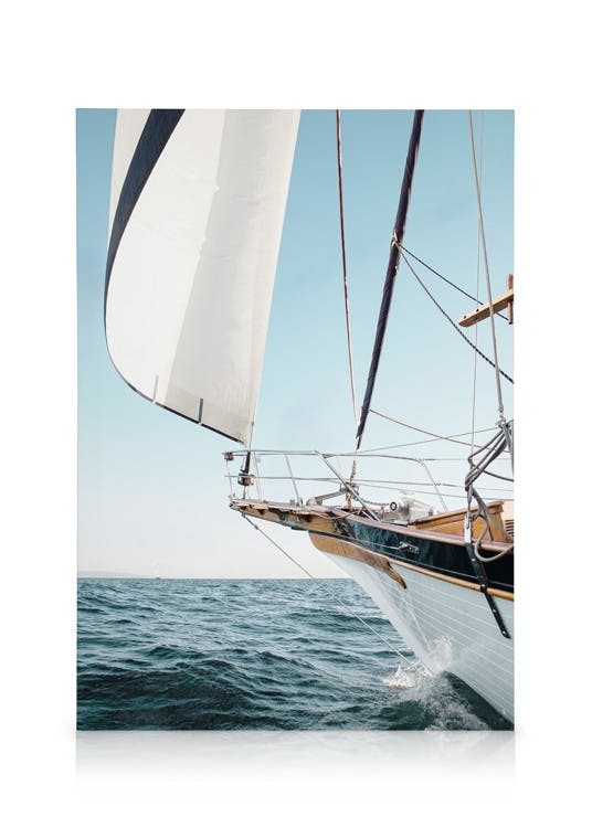 Sail the Sea Stampa su Tela (50x70 cm - Cornice in nero)- Mari e oceani