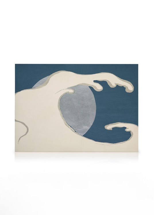 Kamisaka Sekka - Waves and sun from Momoyogusa Toile (50x70 cm - Cadre de chêne) Toiles