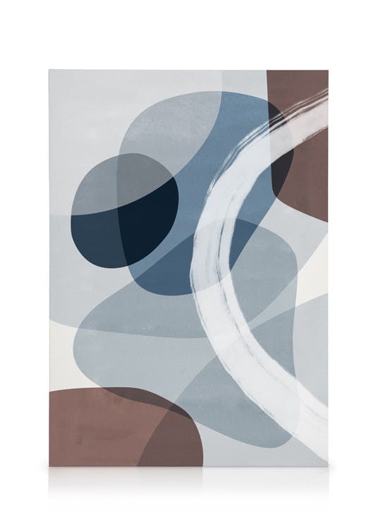 Abstract Blue Shapes No2 Obraz na plátne (30x40 cm)