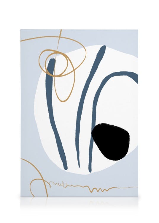 Canvas Prints Abstract Blue Stripes No1 Canvas print (50x70 cm)