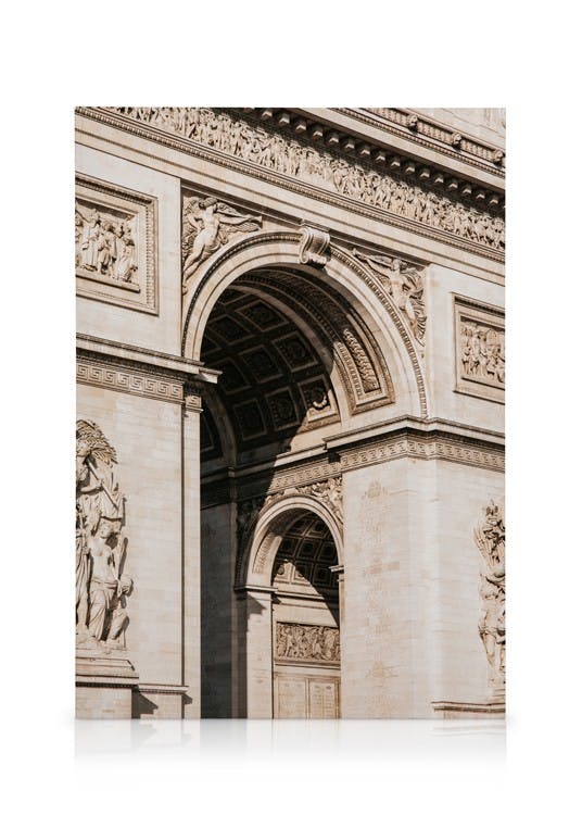 Arc de Triomphe Close Up Stampa su Tela (50x70 cm)- Foto d'arte