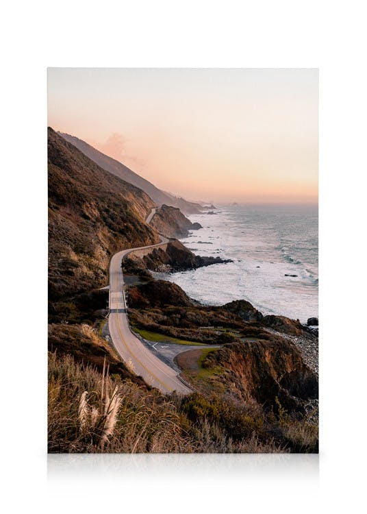 Canvas Prints Highway 1 Canvas print (50x70 cm - Black Frame)