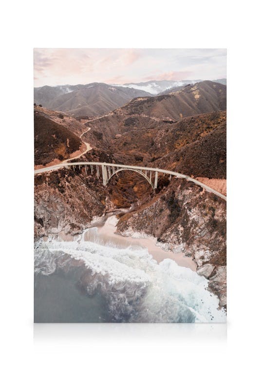 Obrazy na płótnie Bixby Creek Bridge Obraz na płótnie (50x70 cm - Czarna ramka)