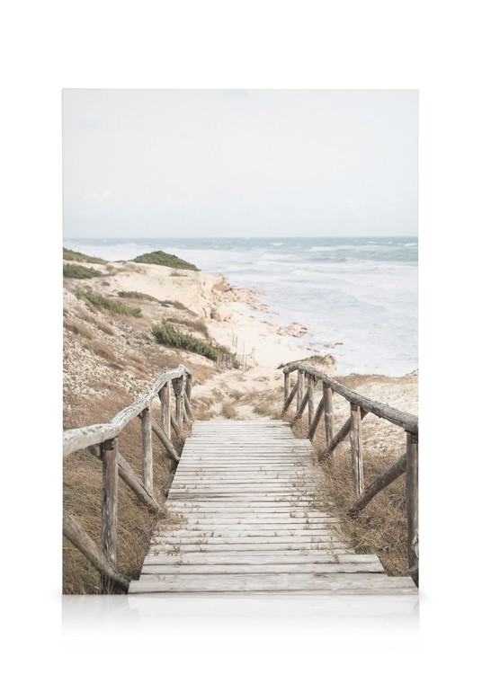 Hamptons Beach Boardwalk Canvas Boardwalk on beach