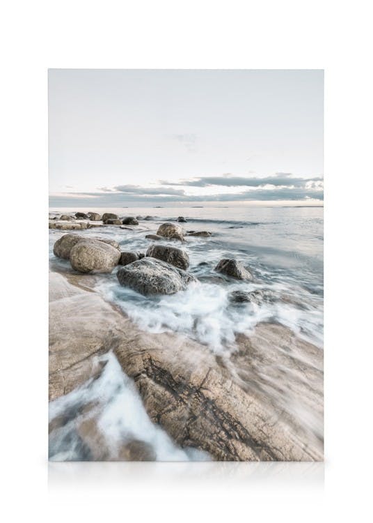 Obrazy na płótnie Evening Waves Obraz na płótnie (50x70 cm - Czarna ramka)