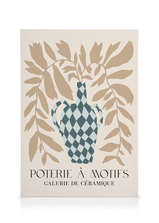 Poterie à Motifs No1 Toile (50x70 cm - Cadre de chêne) - Toiles