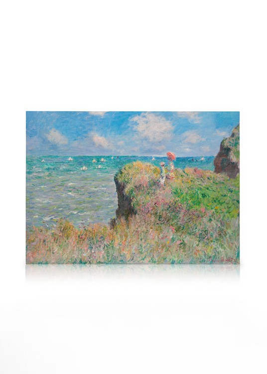 STAMPA TELA THE Cliff Walk at Pourville 120x60 Claude Monet arte da