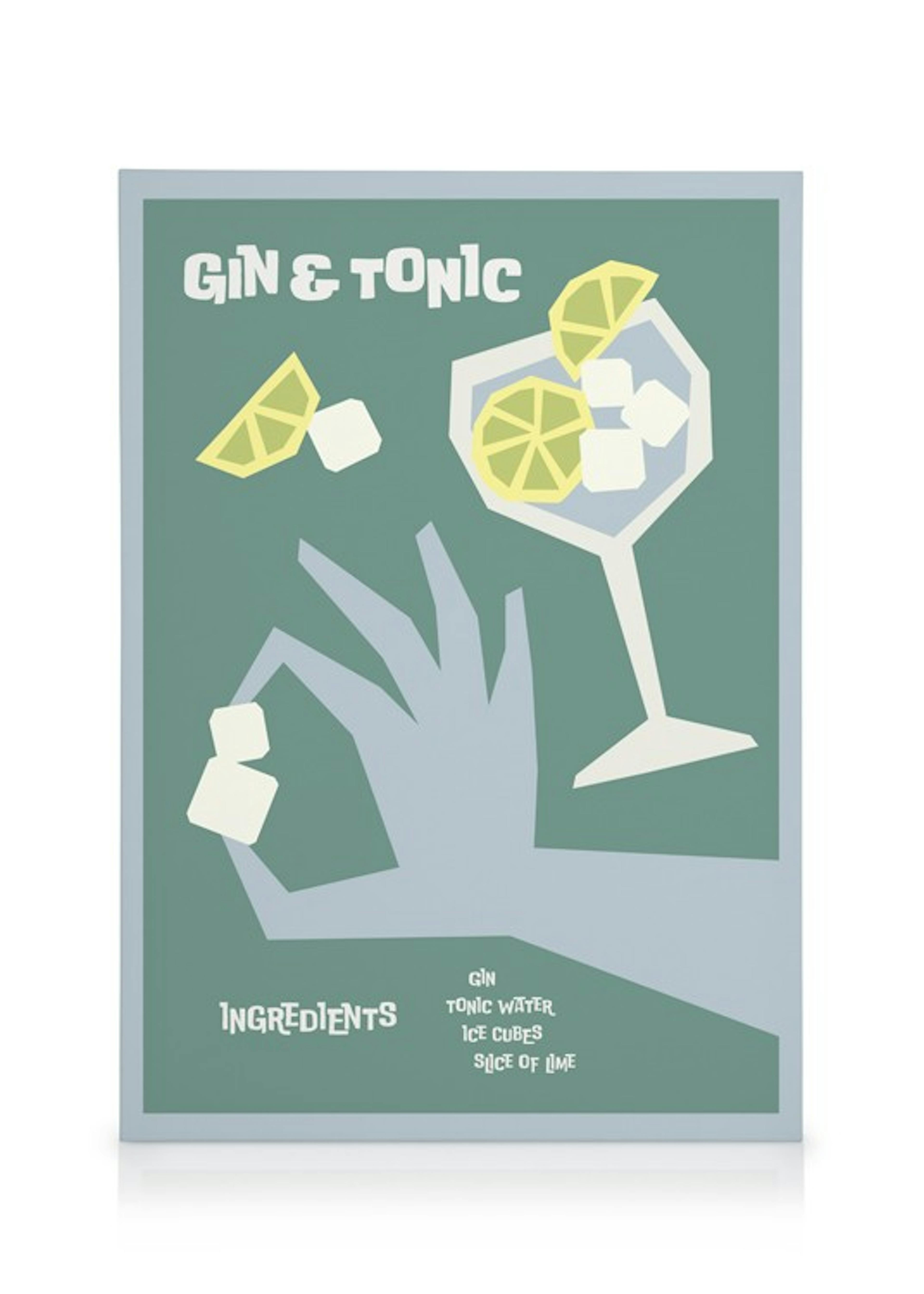 Gin & Tonic Cocktail Stampa su Tela
