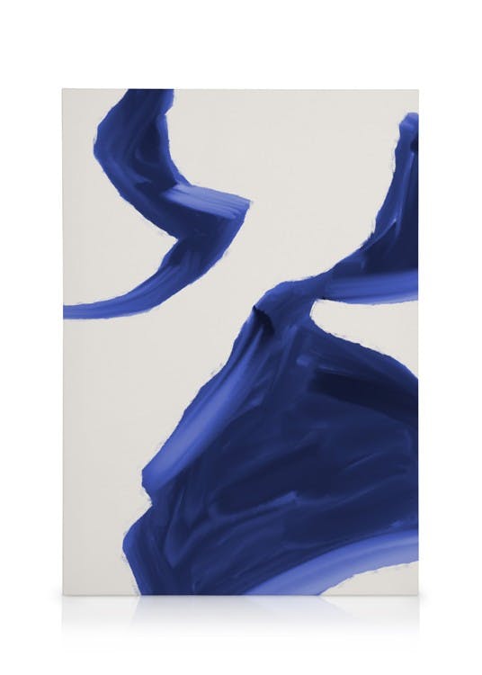 Canvas Prints Indigo Abstract No2 Canvas print (70x100 cm - Oak Frame)