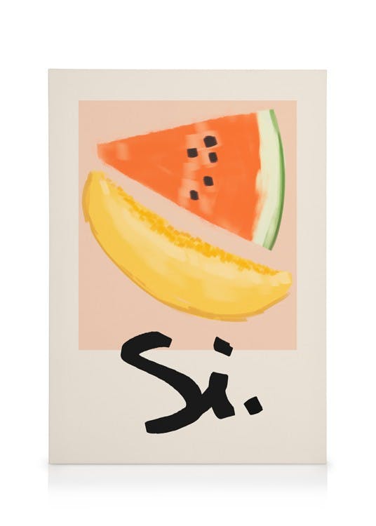 Obrazy na płótnie Si Fruit Obraz na płótnie (50x70 cm - Ramka dębowa)