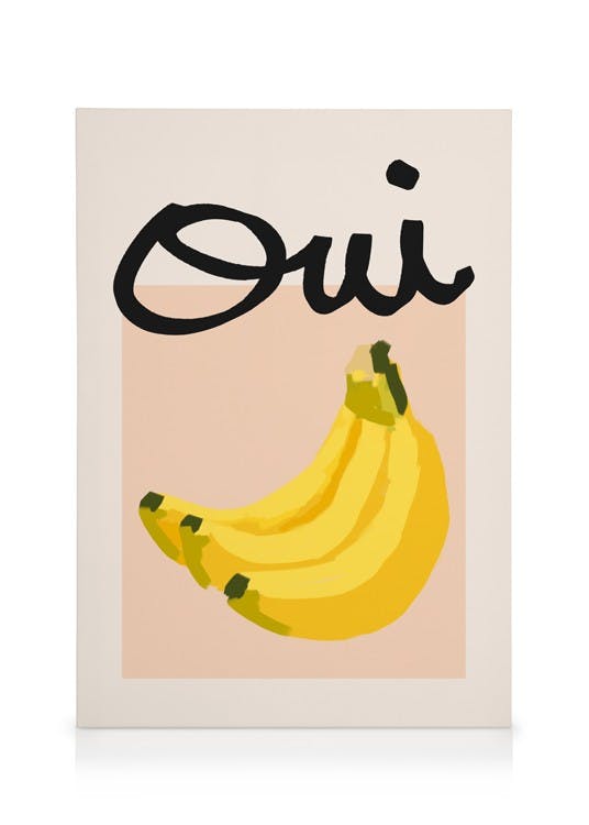 Oui Banana Tableau sur toile (30x40 cm) - Toiles