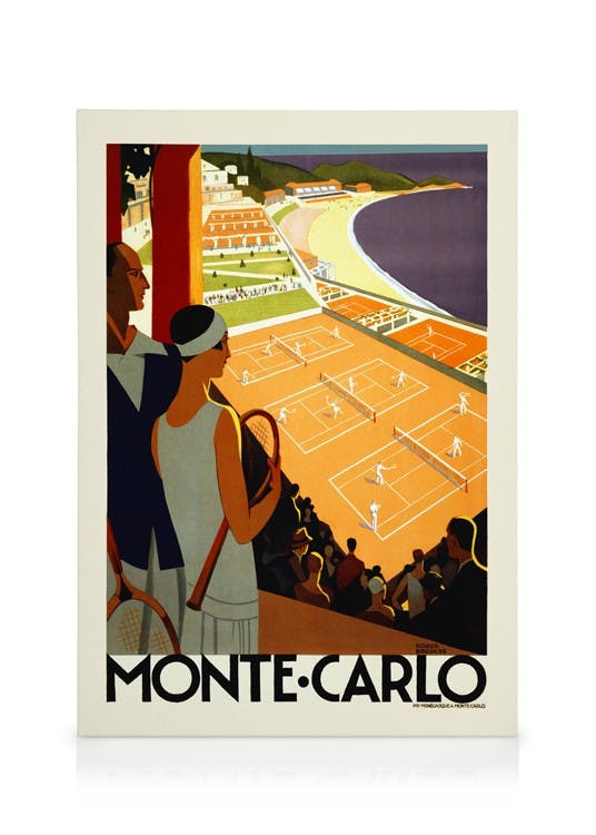 Canvas Prints Monte Carlo Travel Canvas print (50x70 cm - Oak Frame)