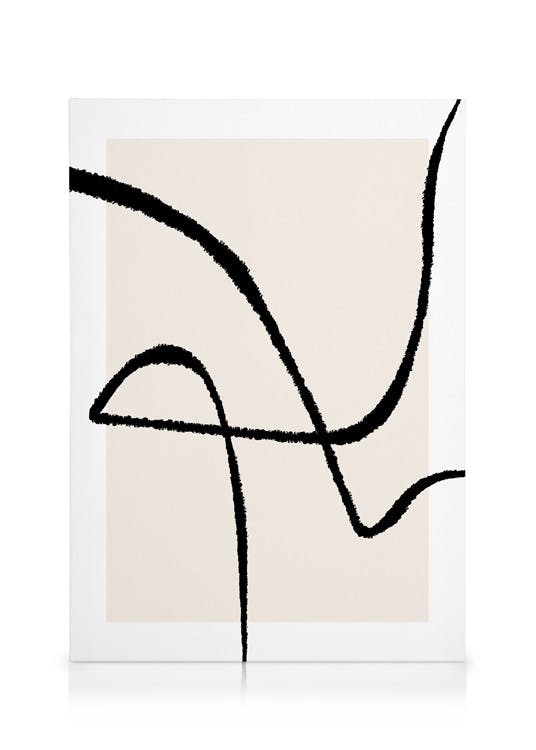 Formation in Black No1 Toile (50x70 cm) - Art abstrait