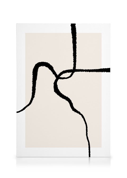 Canvas Schilderijen Formation in Black No2 Canvas (30x40 cm - Fotolijst Zwart)