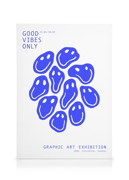 Canvas Prints Good Vibes Smiley Canvas print (30x40 cm)