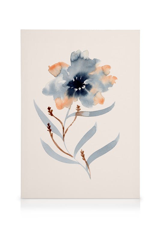 Canvas Prints Earthy Florals No1 Canvas print (50x70 cm - Oak Frame)