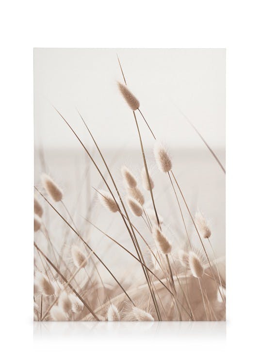 Beige Grass by the Sea Lerret (70x100 cm - Eikeramme)