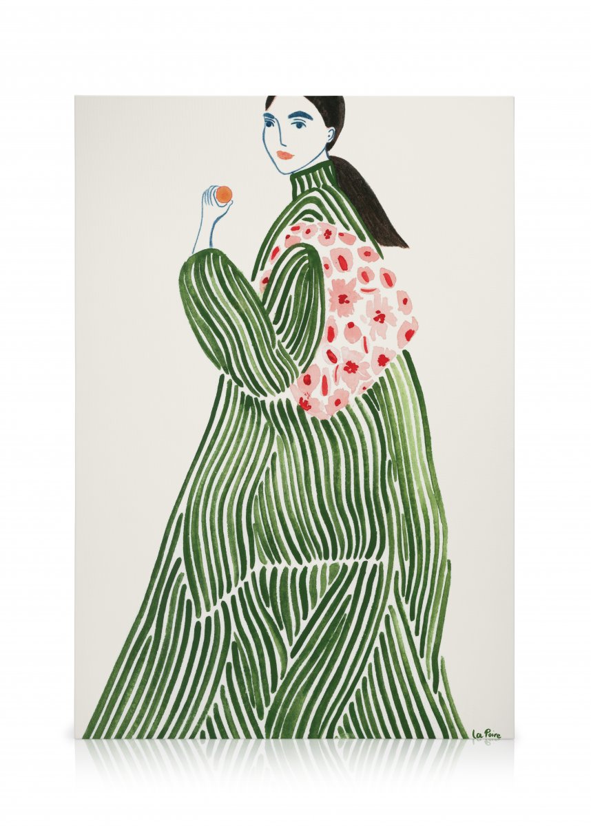 Green Coat Poster Canvas