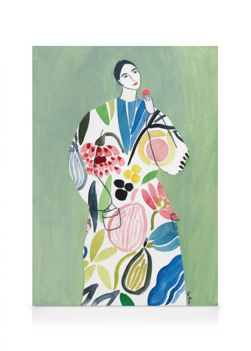 Canvas Prints Pear Coat Canvas print (30x40 cm - Black Frame)