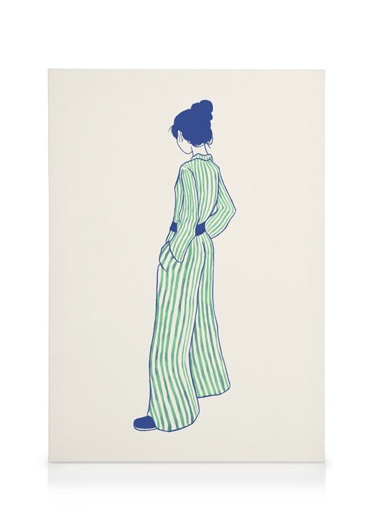 Telas decorativas Standing Here Quadro em tela (30x40 cm - Moldura Preta)