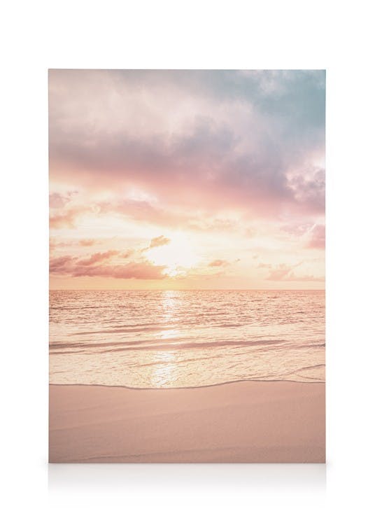 Canvas Prints Pastel Sky Beach No1 Canvas print (50x70 cm - Oak Frame)
