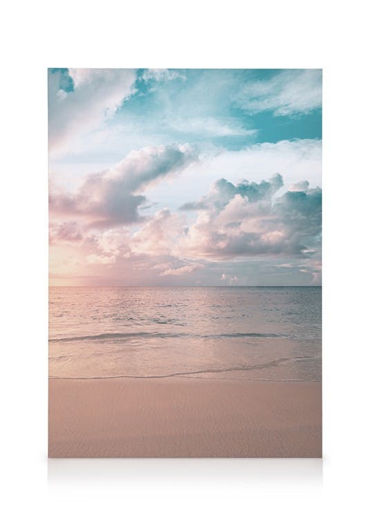 Obrazy na płótnie Pastel Sky Beach No2 Obraz na płótnie (50x70 cm - Ramka dębowa)