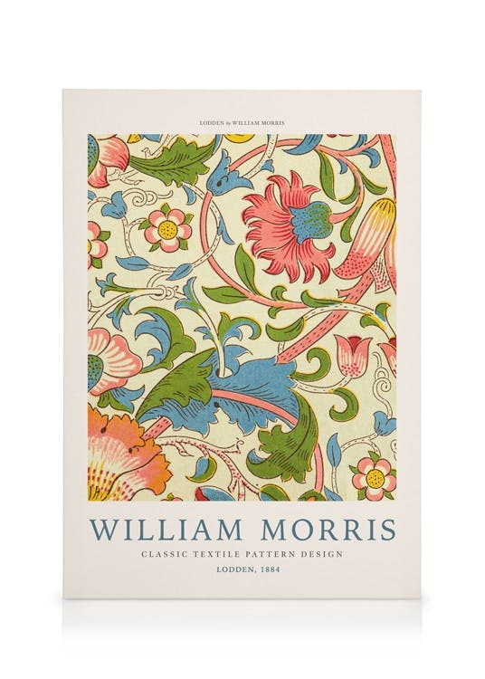 Canvas Schilderijen William Morris - Lodden Canvas (30x40 cm - Fotolijst Zwart)