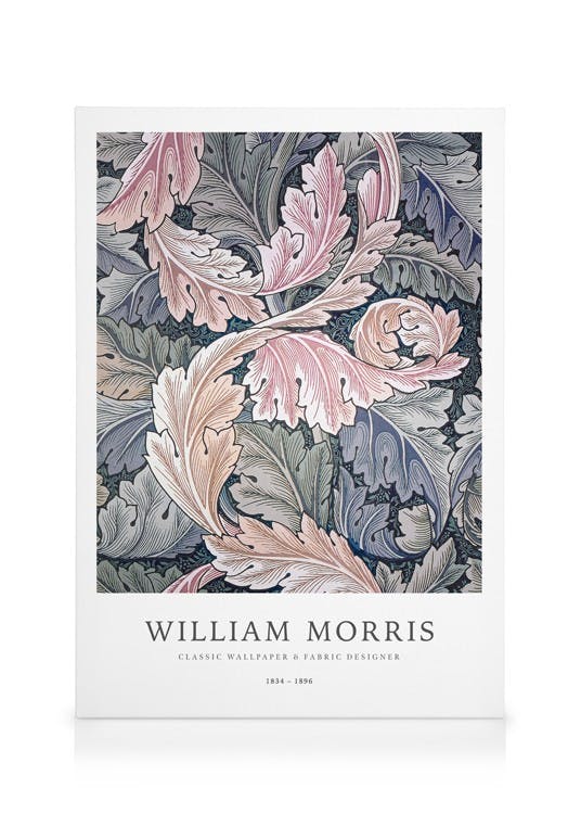 Canvas Prints William Morris - Botanical Pattern Canvas print (30x40 cm - Black Frame)