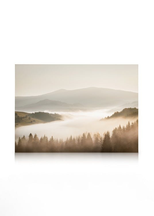 Canvas Schilderijen Misty Landscape Canvas (30x40 cm)