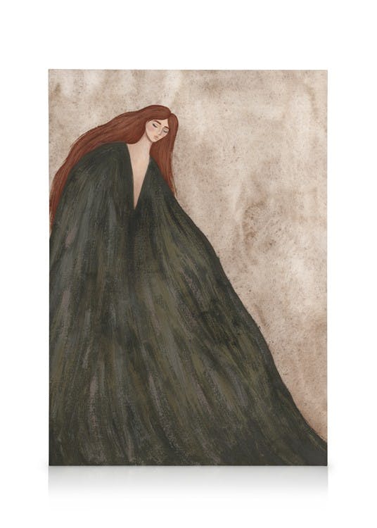 Canvastavlor The Lady Canvastavla (50x70 cm - Svart ram)