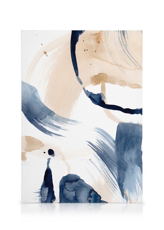 Canvas Prints Abstract Blue Brushes No2 Canvas print (50x70 cm)