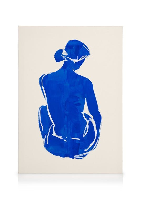Blue Portrait No2 Stampa su Tela (30x40 cm)-Stampe su tela