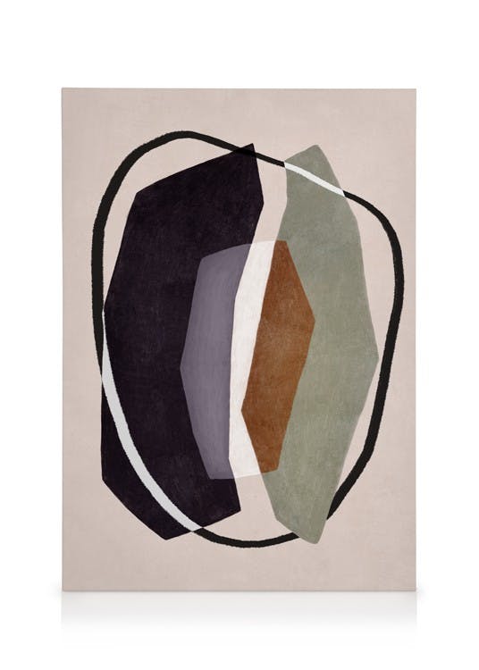 Canvas Schilderijen Abstract Composition No2 Canvas (30x40 cm - Fotolijst Eiken)