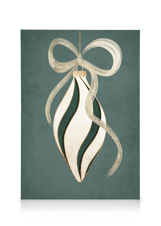 Obrazy na płótnie Bauble in Green Obraz na płótnie (50x70 cm - Ramka dębowa)