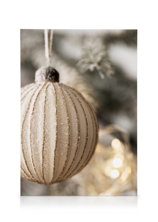 Golden Bauble Toile (30x40 cm) - Toiles de Fêtes