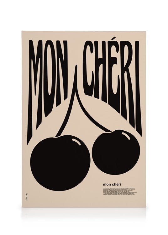 Canvas Prints Mon Cheri No2 Canvas print (50x70 cm - Black Frame)