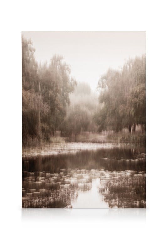 Canvastavlor Misty Forest Reflection Canvastavla (50x70 cm)