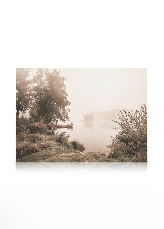 Obrazy na płótnie Misty Morning Lake Obraz na płótnie (50x70 cm)