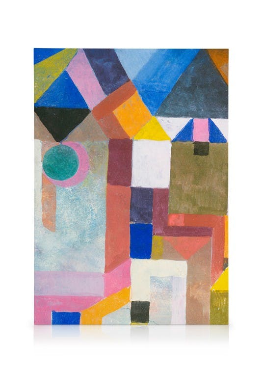 Canvas Schilderijen Paul Klee - Colorful Architecture Canvas (50x70 cm)