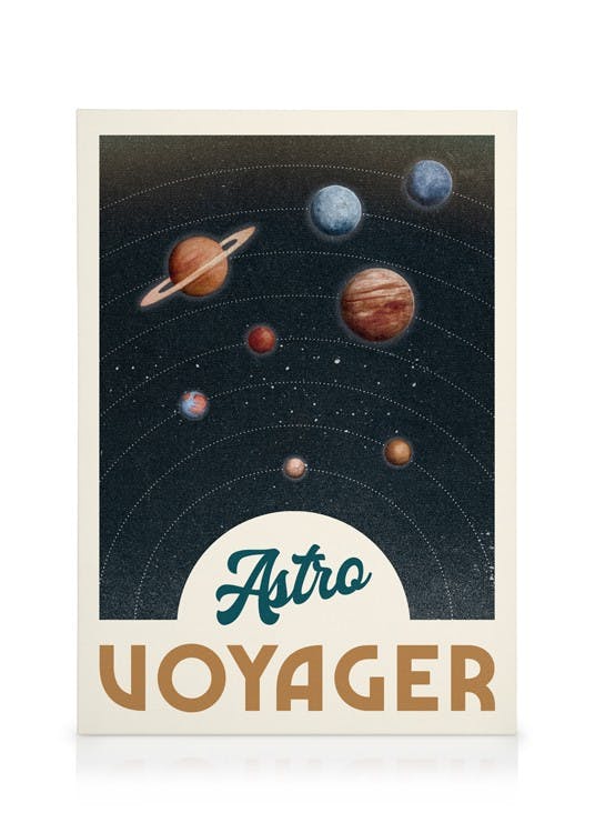 Canvas Prints Astro Voyager Canvas print (50x70 cm - Black Frame)