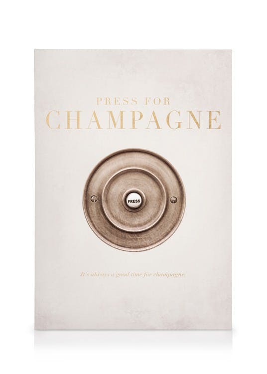 Canvas Prints Press for Champagne Canvas print (50x70 cm - Black Frame)