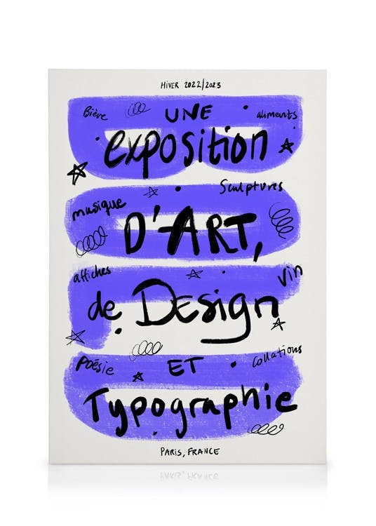 Canvas Prints Bold Typography Canvas print (30x40 cm - Black Frame)