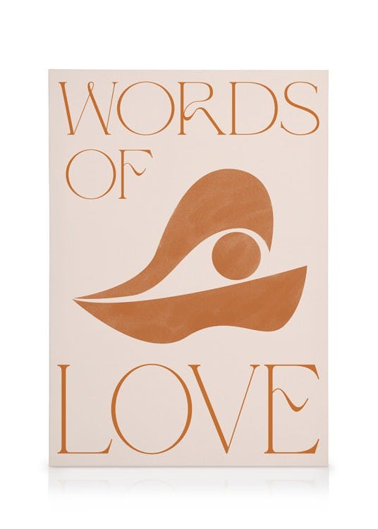 Canvas Prints Words of Love Canvas print (50x70 cm - Oak Frame)