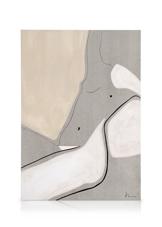 Pebble Toile (50x70 cm - Cadre noir) - Toiles