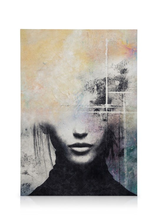 Canvas Schilderijen The Concept of Beauty Canvas (50x70 cm - Fotolijst Zwart)