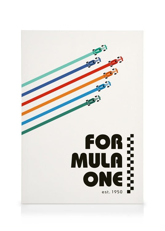 Canvas Schilderijen Formula One Canvas (50x70 cm - Fotolijst Zwart)